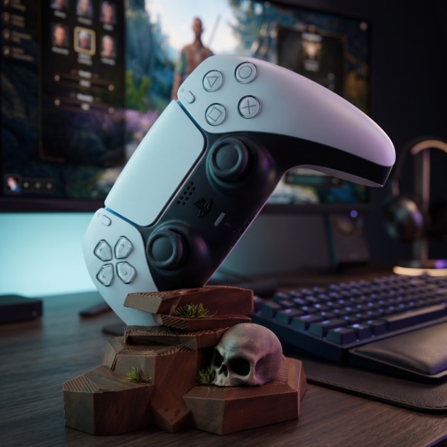 Ruined Stone & Skull Controller Holder