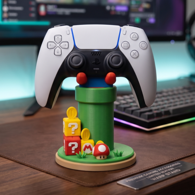 Retro Mushroom Kingdom Controller Holder