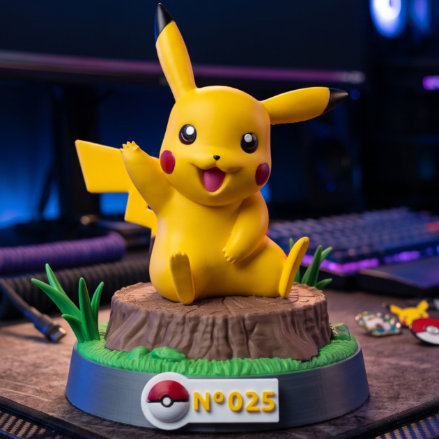 Pikachu Forest Stump Custom Collectible